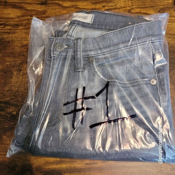 Madewell Jeans Size 26 Skinny 9" High Rise Stretch Denim Shaw Wash F4804 - Picture 11 of 11